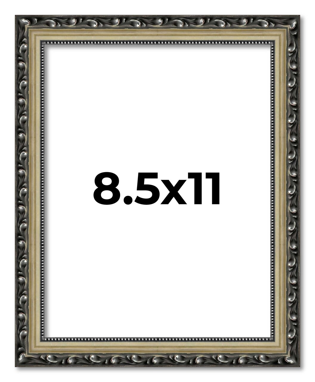 8.5x11 Museum-Quality Picture Frame with UV-Resistant Acrylic & Acid-Free Backing, Available in 4 Finishes - Gold, Silver, Bronze, and Black